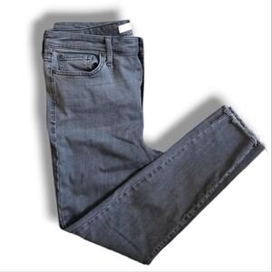 Ella Moss Gray Black High-Waisted Denim Raw Hem Skinny Jeans Size 30